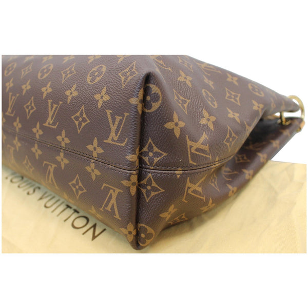 corner side LV Graceful MM Monogram Canvas Satchel Bag