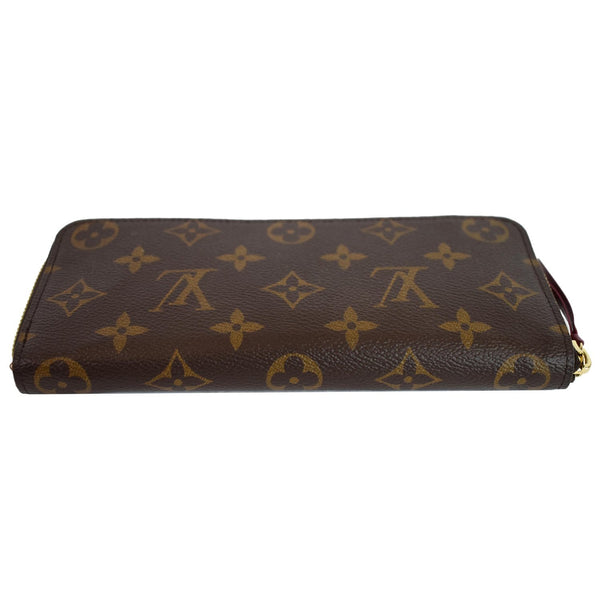 LOUIS VUITTON Clemence Monogram Canvas Zippy Wallet Brown