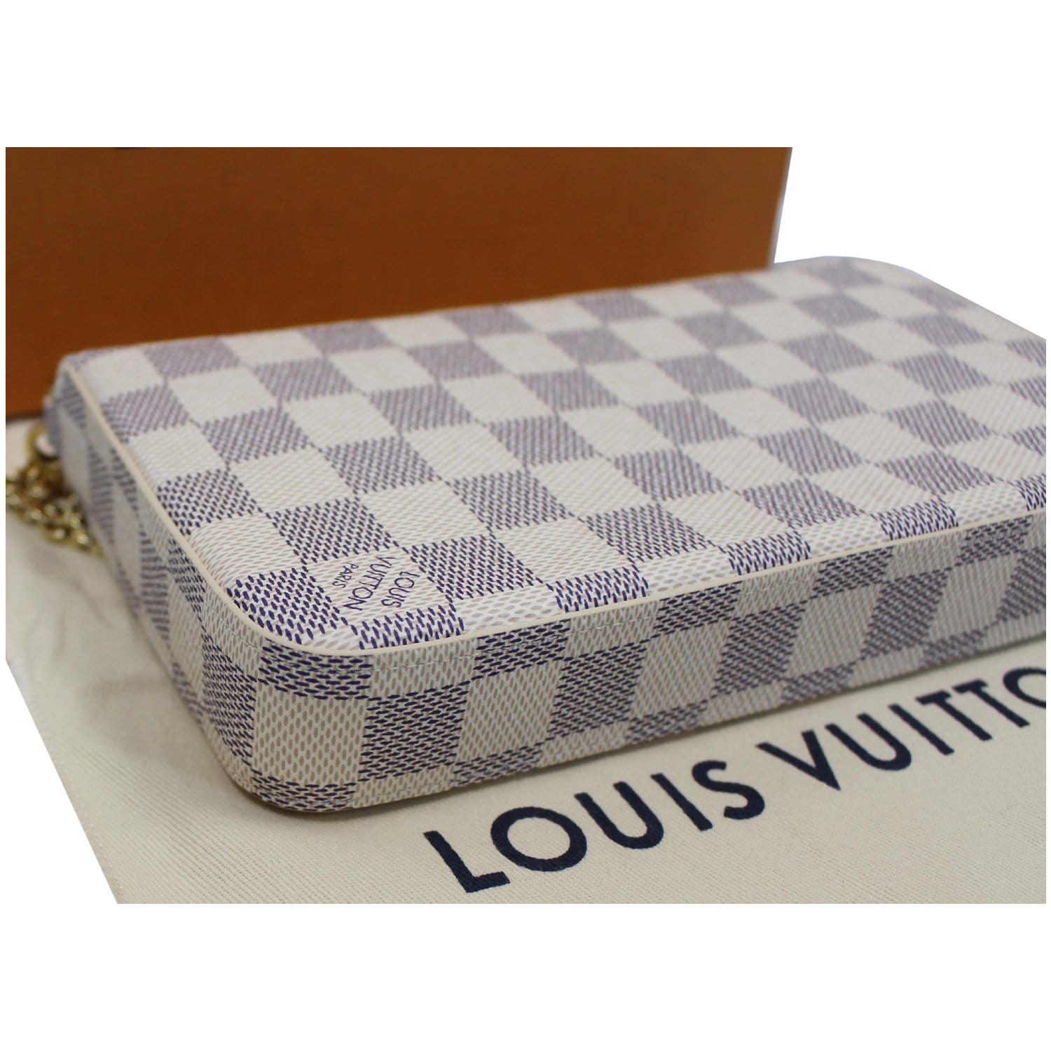 Louis Vuitton Félicie Pochette- Damier Azur- card holder &
