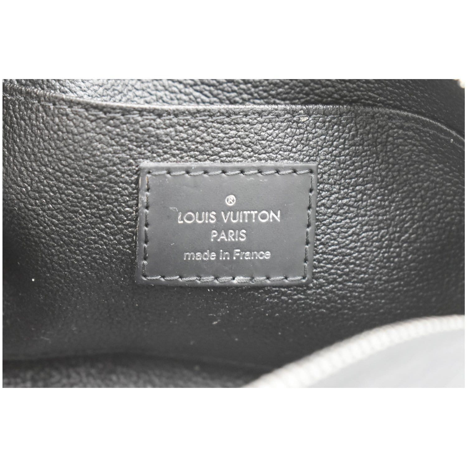 LOUIS VUITTON LV Logo Dauphine Cosmetic Pouch Epi Leather Black