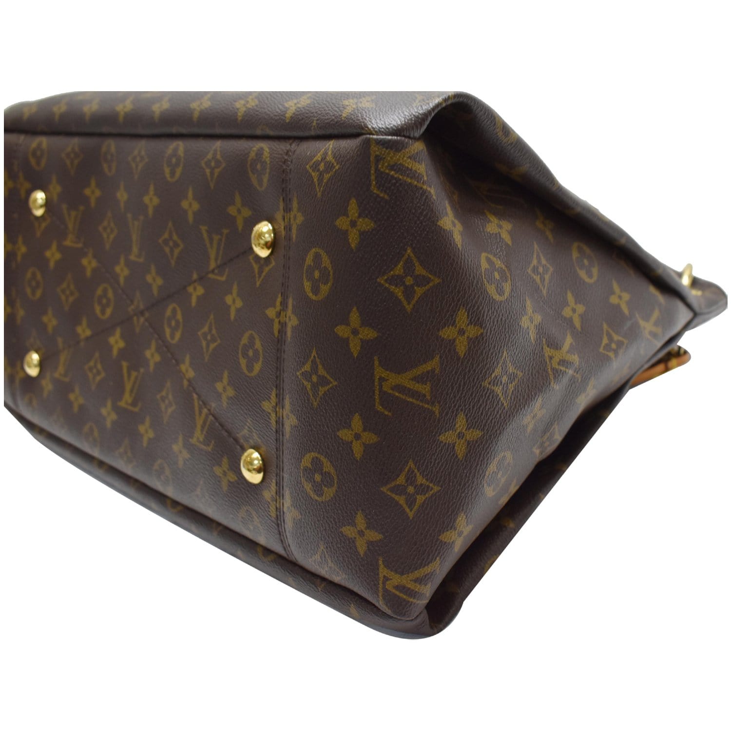 Louis Vuitton Artsy Handbag Monogram Canvas with Python MM Brown 1131364