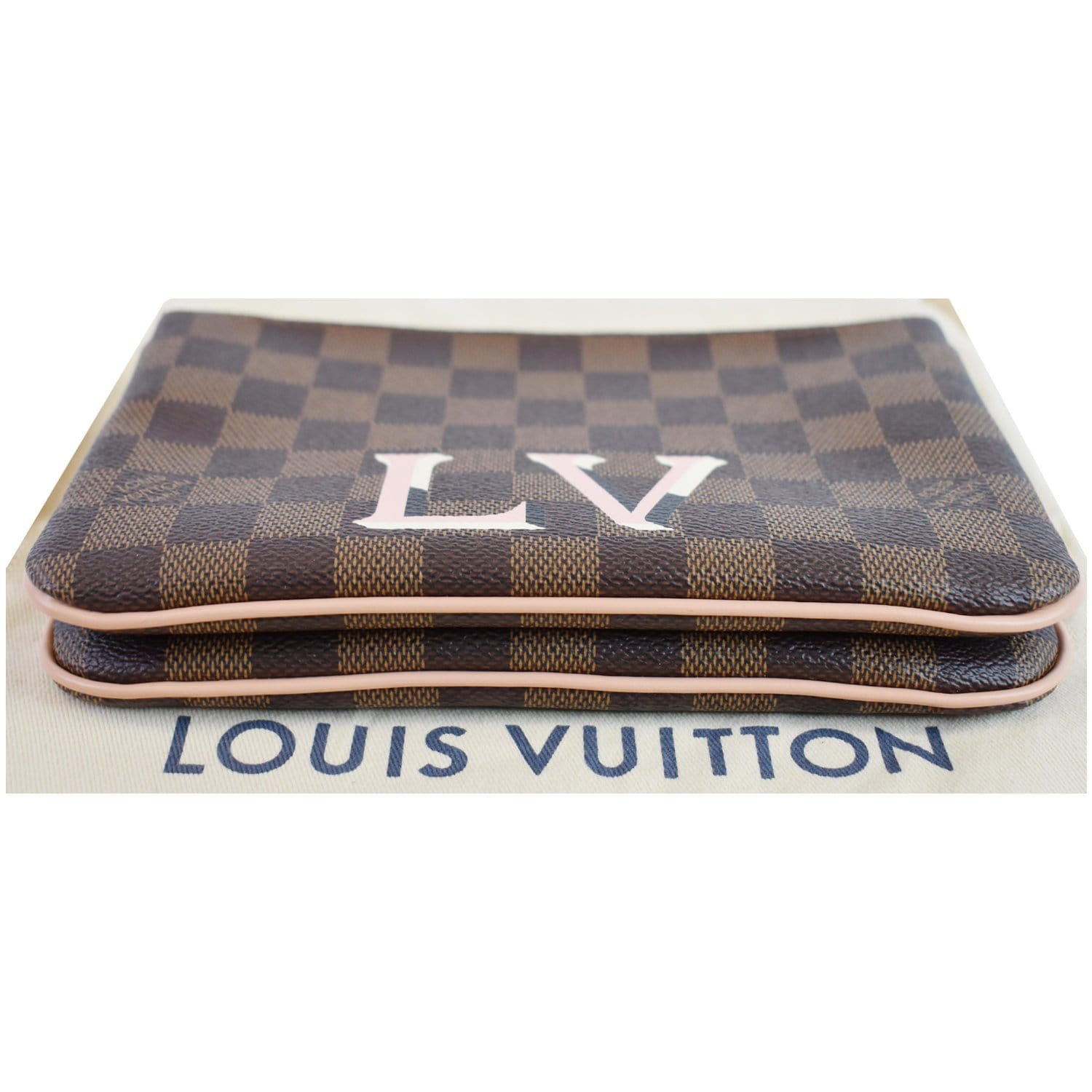 Louis Vuitton - Double Zip Pochette - Damier Canvas - Azue - Women - Luxury