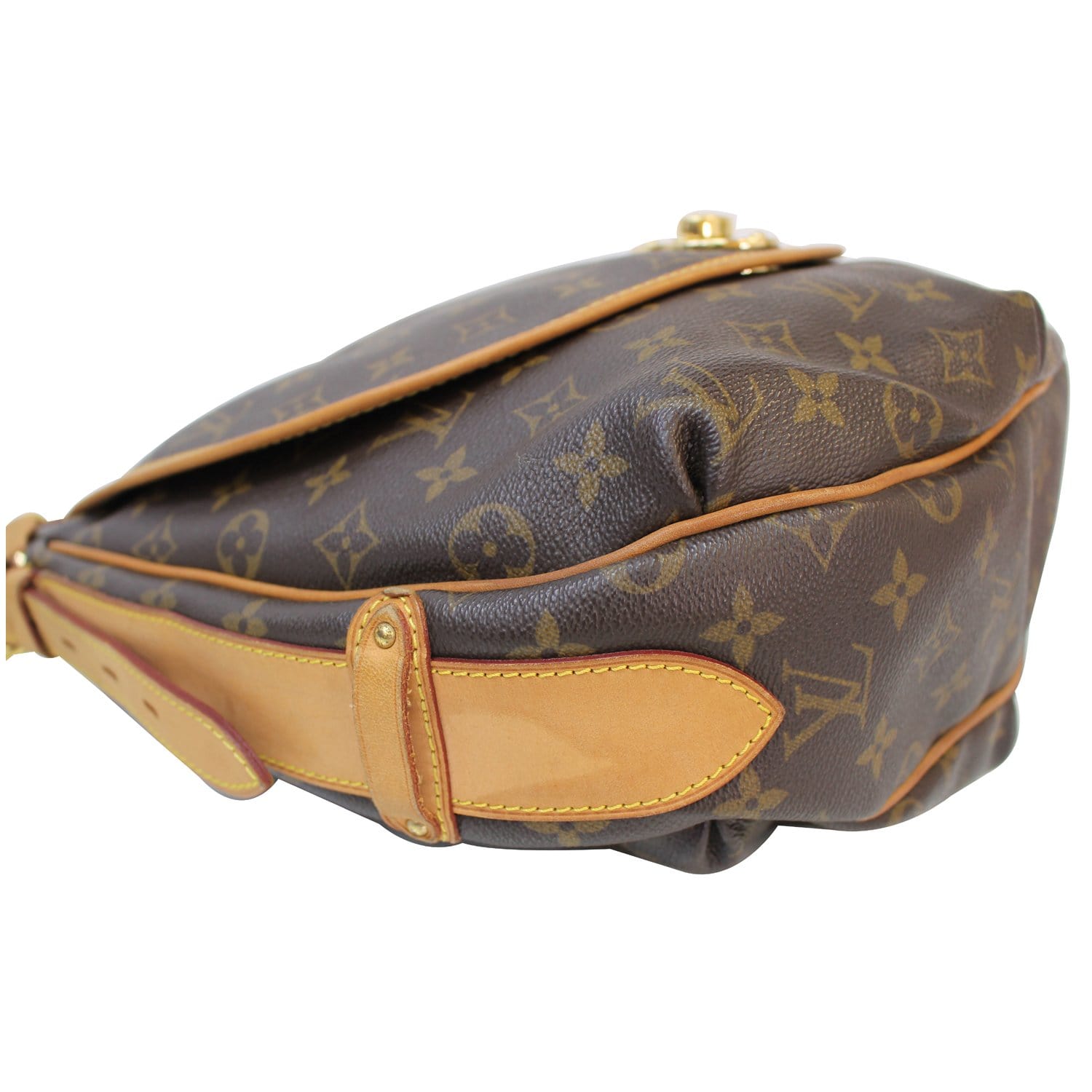 LOUIS VUITTON Tolum GM Shoulder Bag Monogram Leather Brown France M40075  80MX864