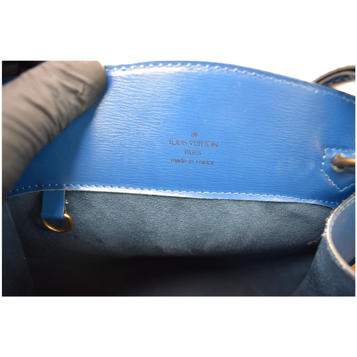 Néonoé leather handbag Louis Vuitton Blue in Leather - 21141926