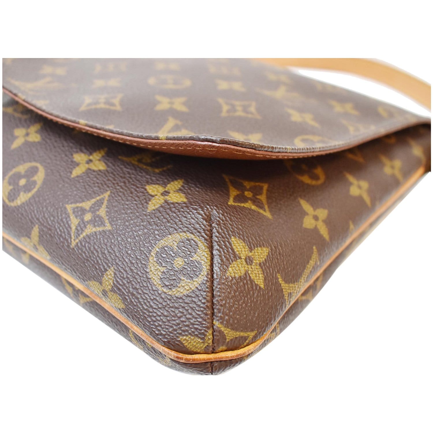 Musette cloth handbag Louis Vuitton Brown in Fabric - 17054443