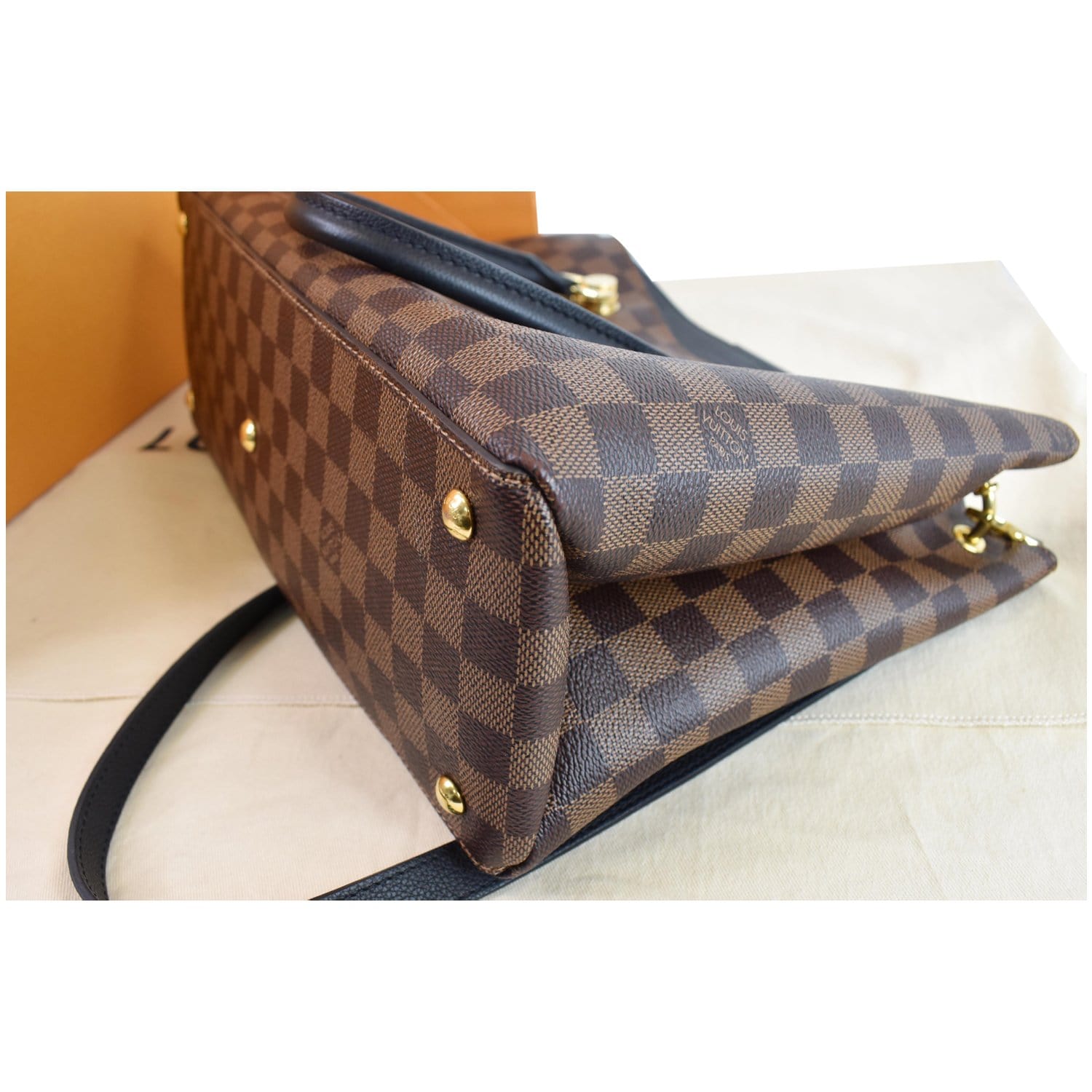 Lv riverside leather handbag Louis Vuitton Brown in Leather - 32454387