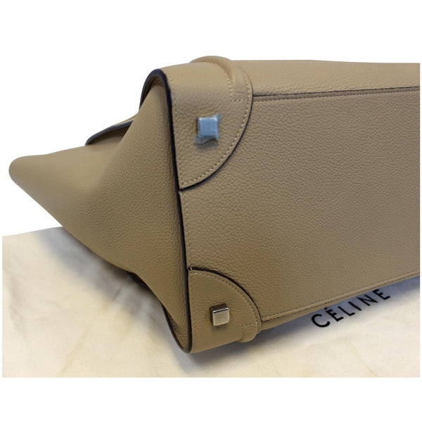 CELINE Mini Luggage Leather Tote Bag Dune-US