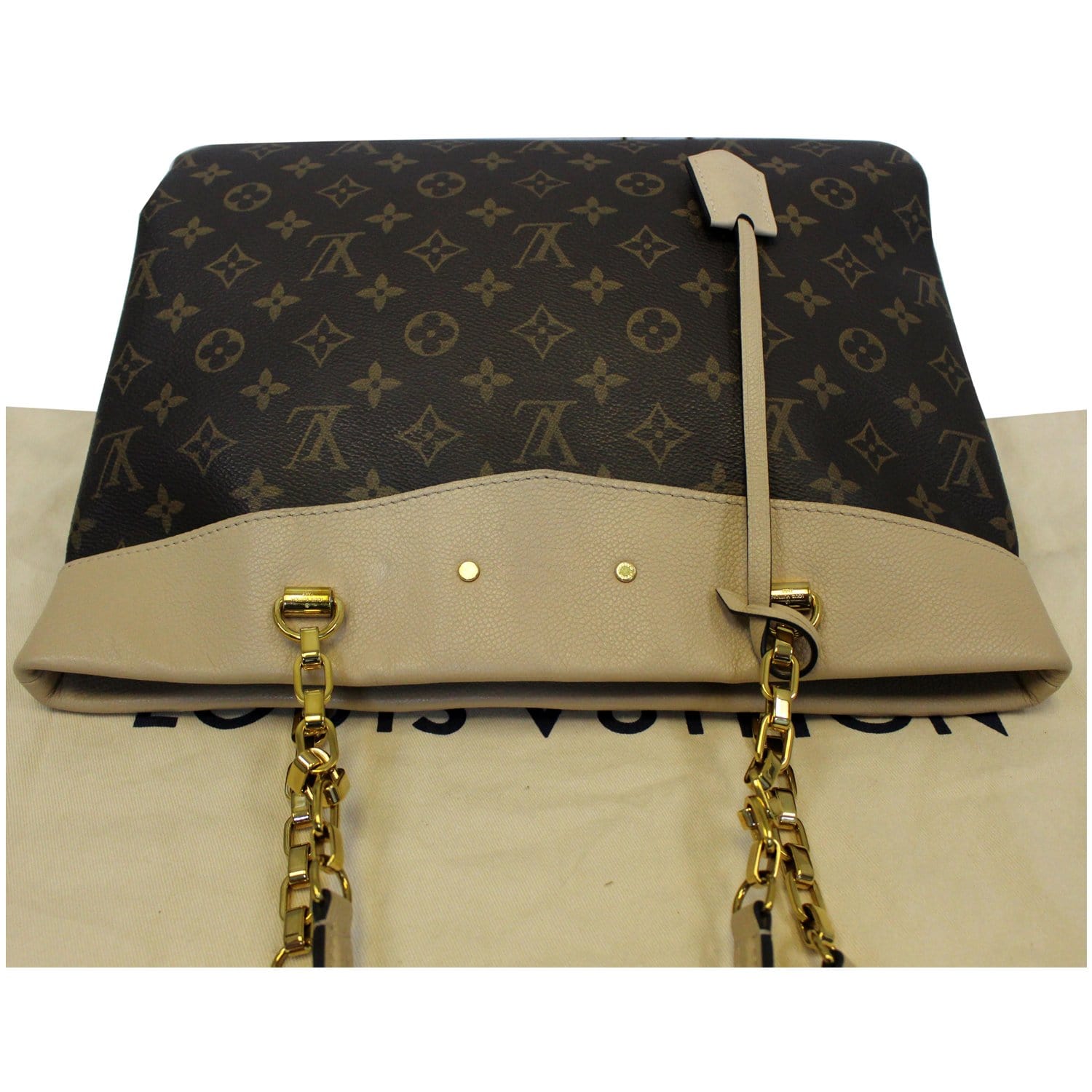 used Pre-owned Louis Vuitton Pallas Shopper Chain Shoulder Women's Bag M41580 Monogram Dune (Good), Adult Unisex, Size: (HxWxD): 26cm x 33cm x 12cm /