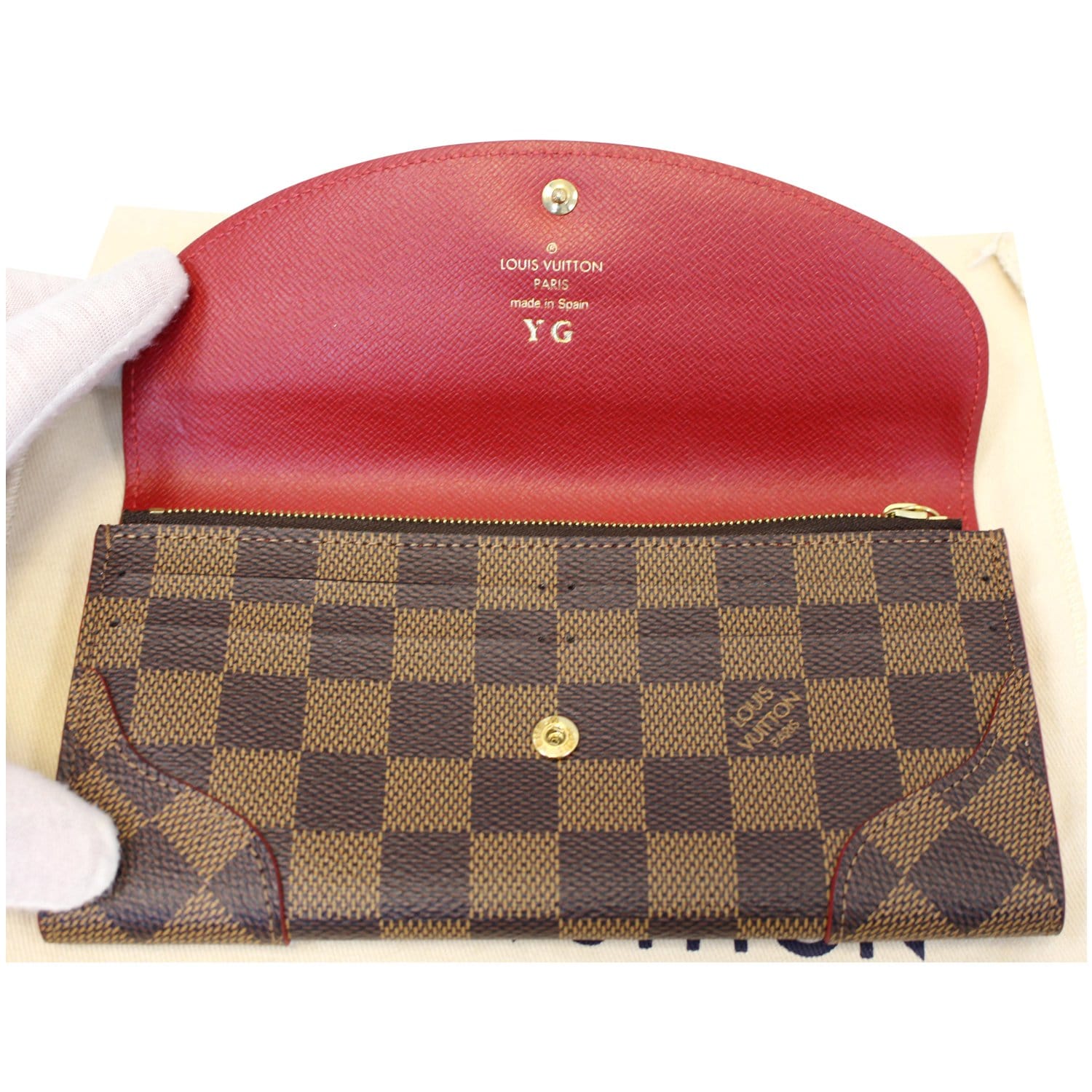 Louis Vuitton French Purse Wallet Damier Brown 233431401