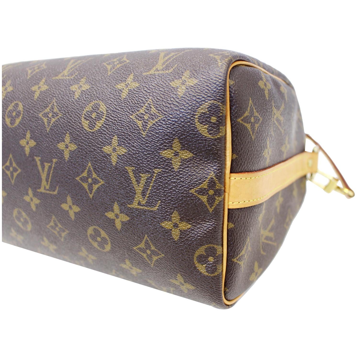 Speedy bandoulière leather handbag Louis Vuitton Burgundy in