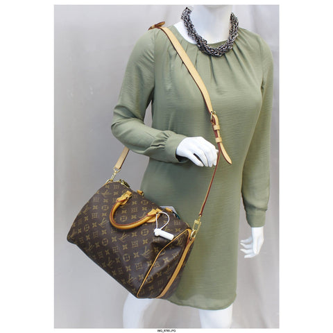 LOUIS VUITTON Speedy 30 Bandouliere Monogram Canvas Shoulder Bag-US