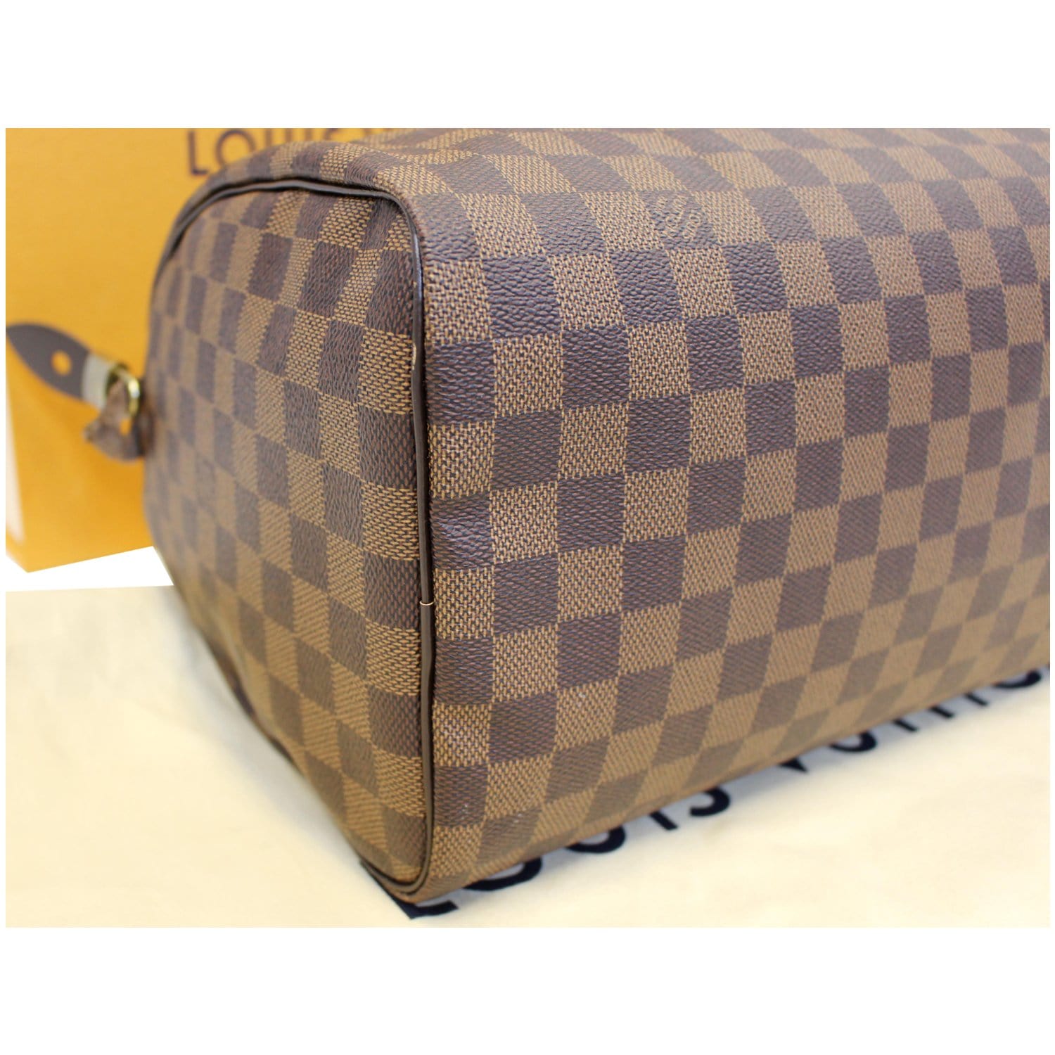 Speedy leather handbag Louis Vuitton Brown in Leather - 36236762