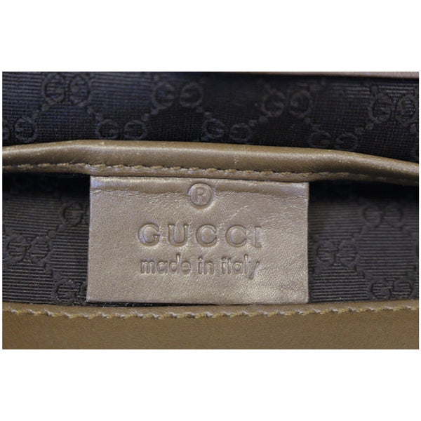 Gucci Shoulder Bag Brown Leather Topstitch - logo