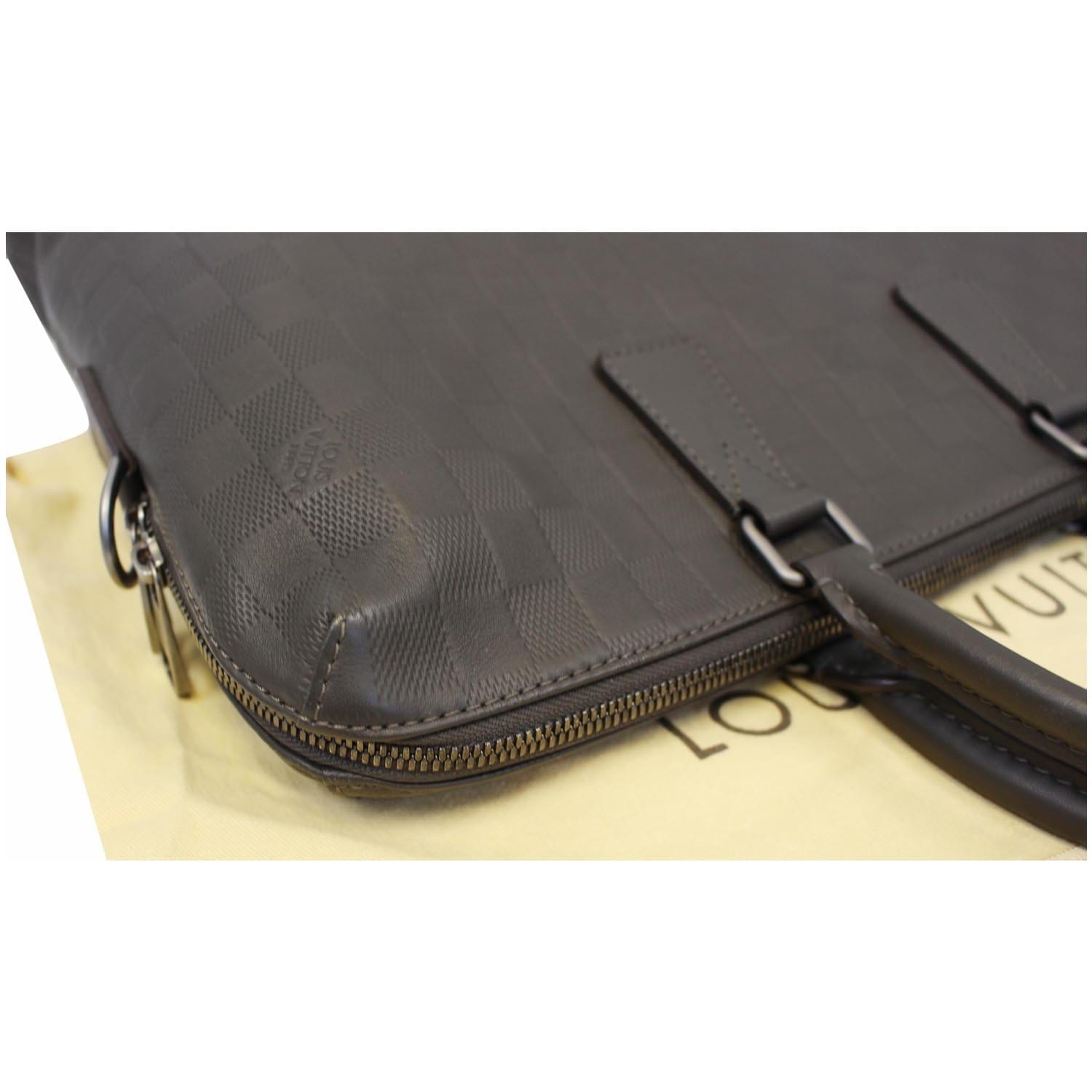 Louis Vuitton black epi leather Porte-Documents Jour Briefcase at