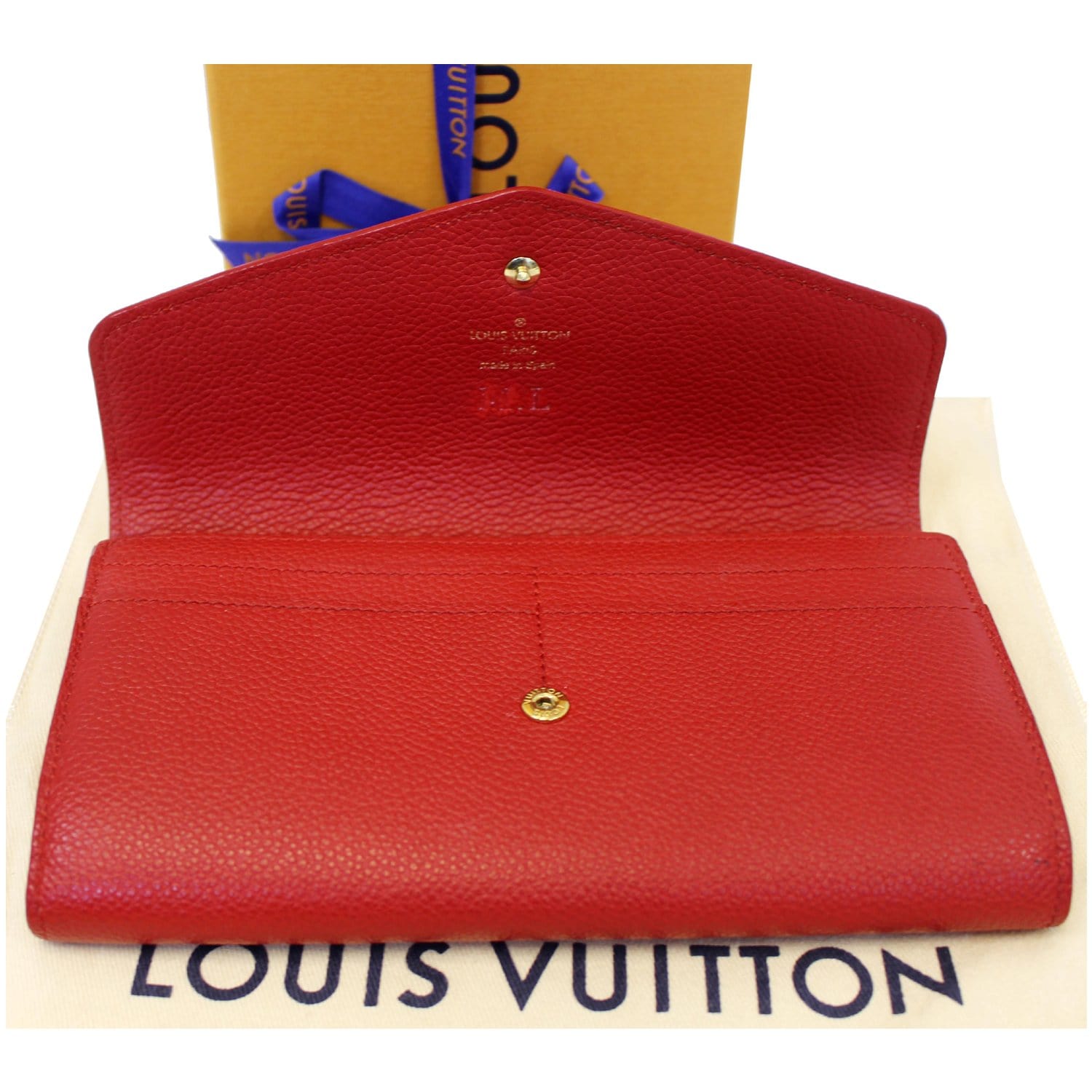 Louis Vuitton Félicie Pochette Monogram Empreinte Scarlet Red in