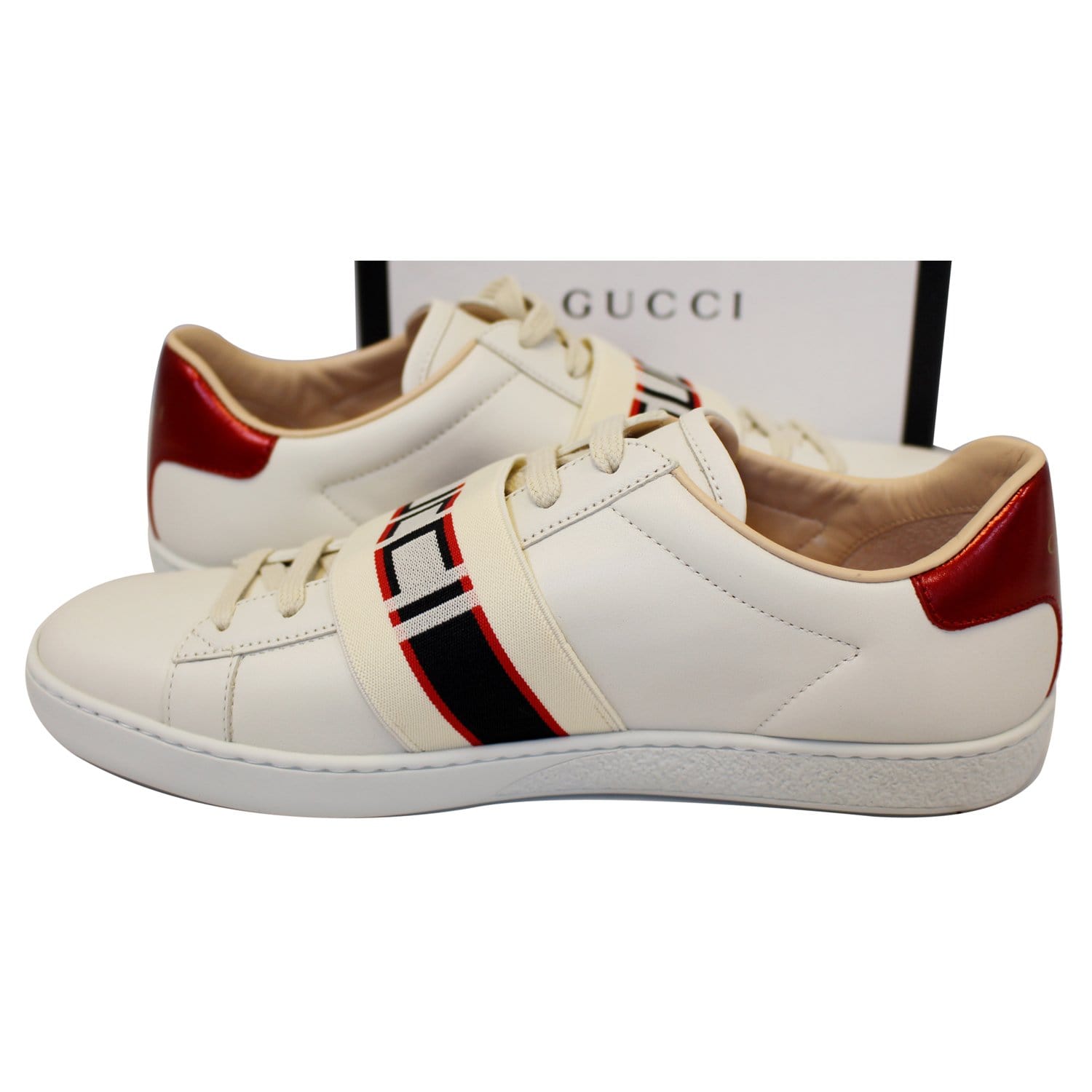 Gucci 2010s Monogram Leather Stripe Sneakers · INTO