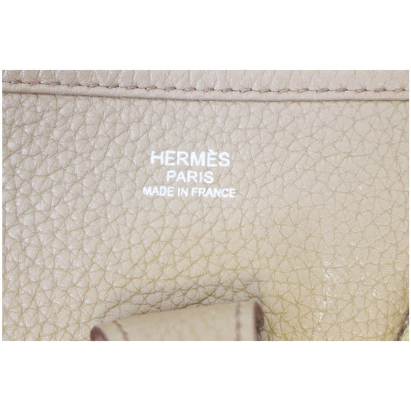 HERMES Evelyne PM Clemence Leather Shoulder Crossbody Bag Beige-US