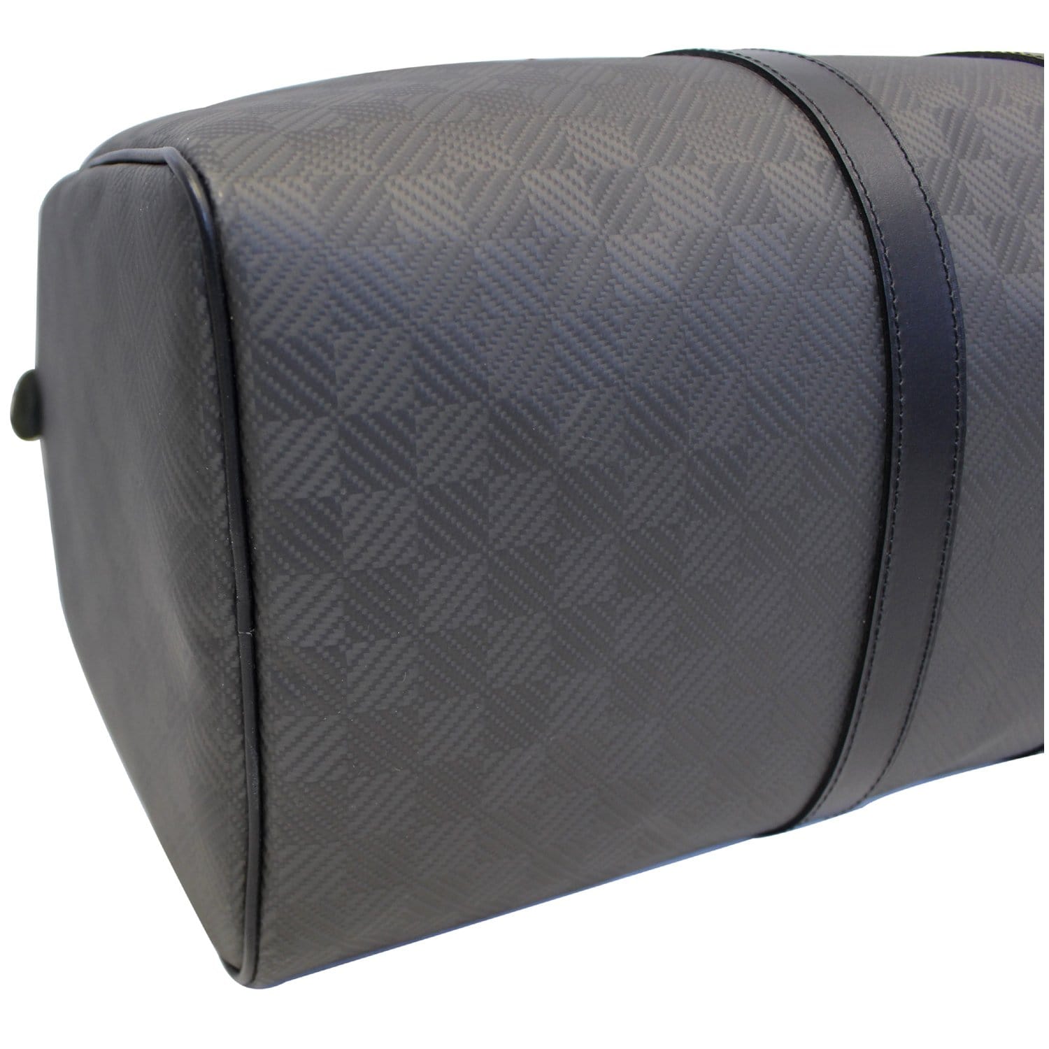 LOUIS VUITTON LV Damier Carbon Fiber Keepall 45 Used Handbag Black