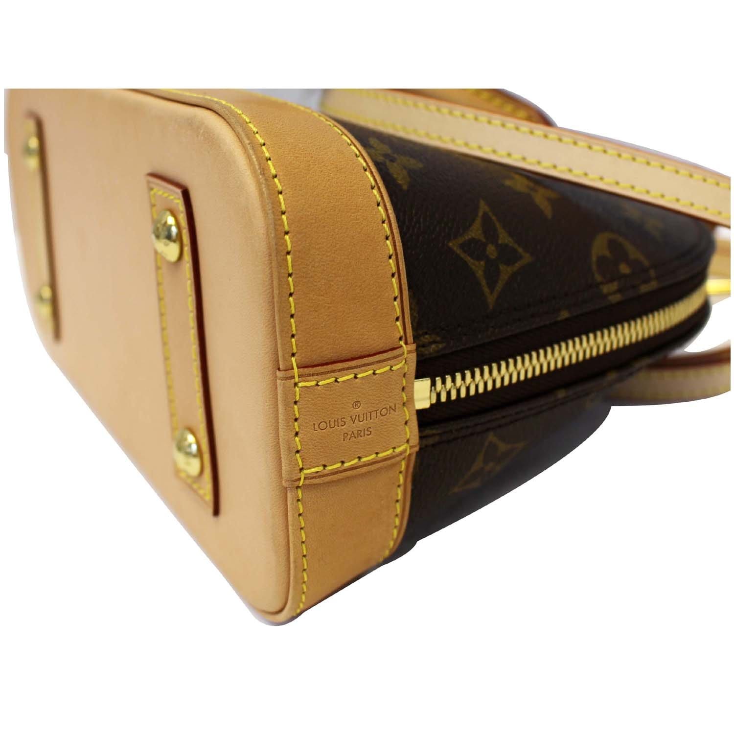 Louis Vuitton Monogram Alma BB Handbag in brown canvas – Fancy Lux