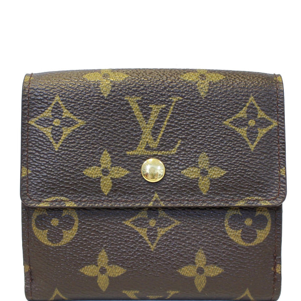 LOUIS VUITTON Elise Double Monogram canvas Wallet Brown