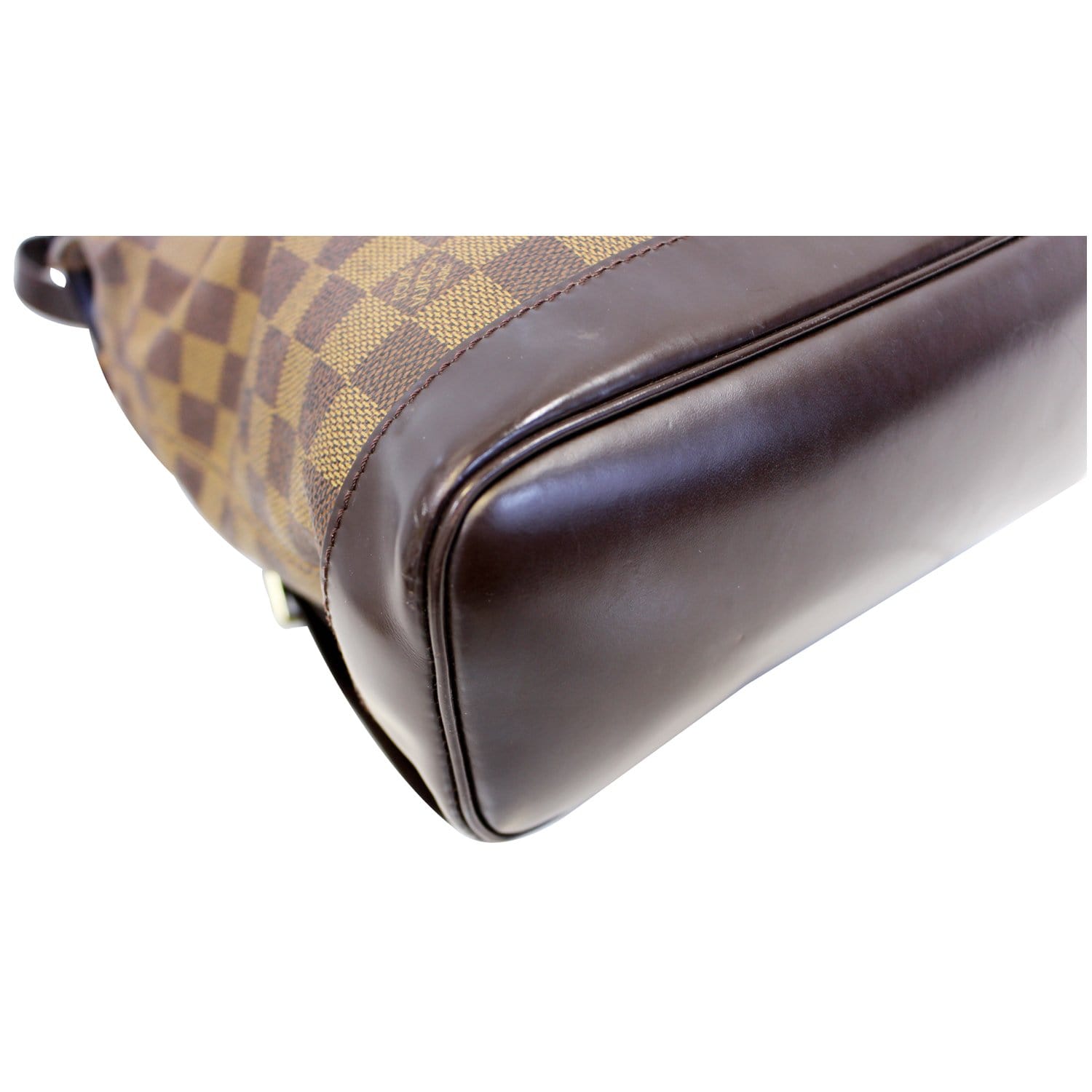 Louis Vuitton Damier ebene print backpack Brown Leather ref.110293 - Joli  Closet