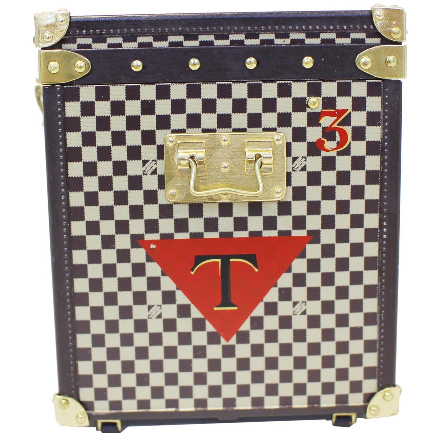 high quality luxury brand Small design Louis Daisy checkered box