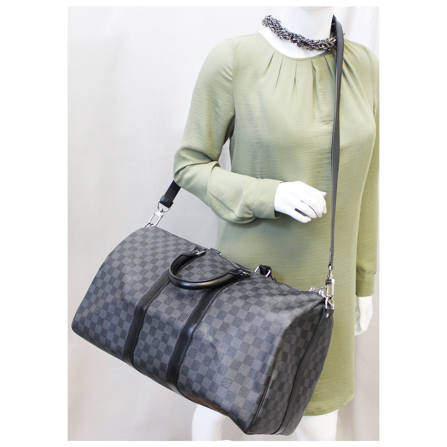 Louis Vuitton Damier Graphite Bandouliere Keepall 45 with Strap