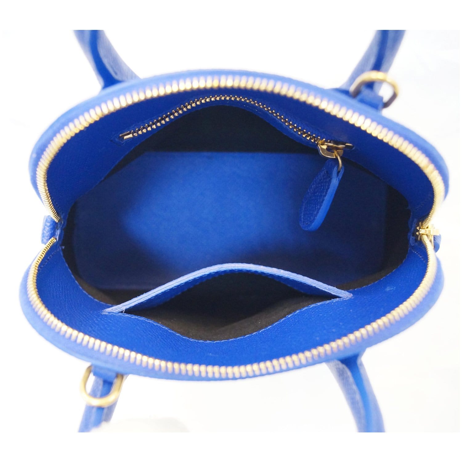 BALENCIAGA Grained Calfskin XXS Ville Top Handle Bag Royal Bleu 1253622