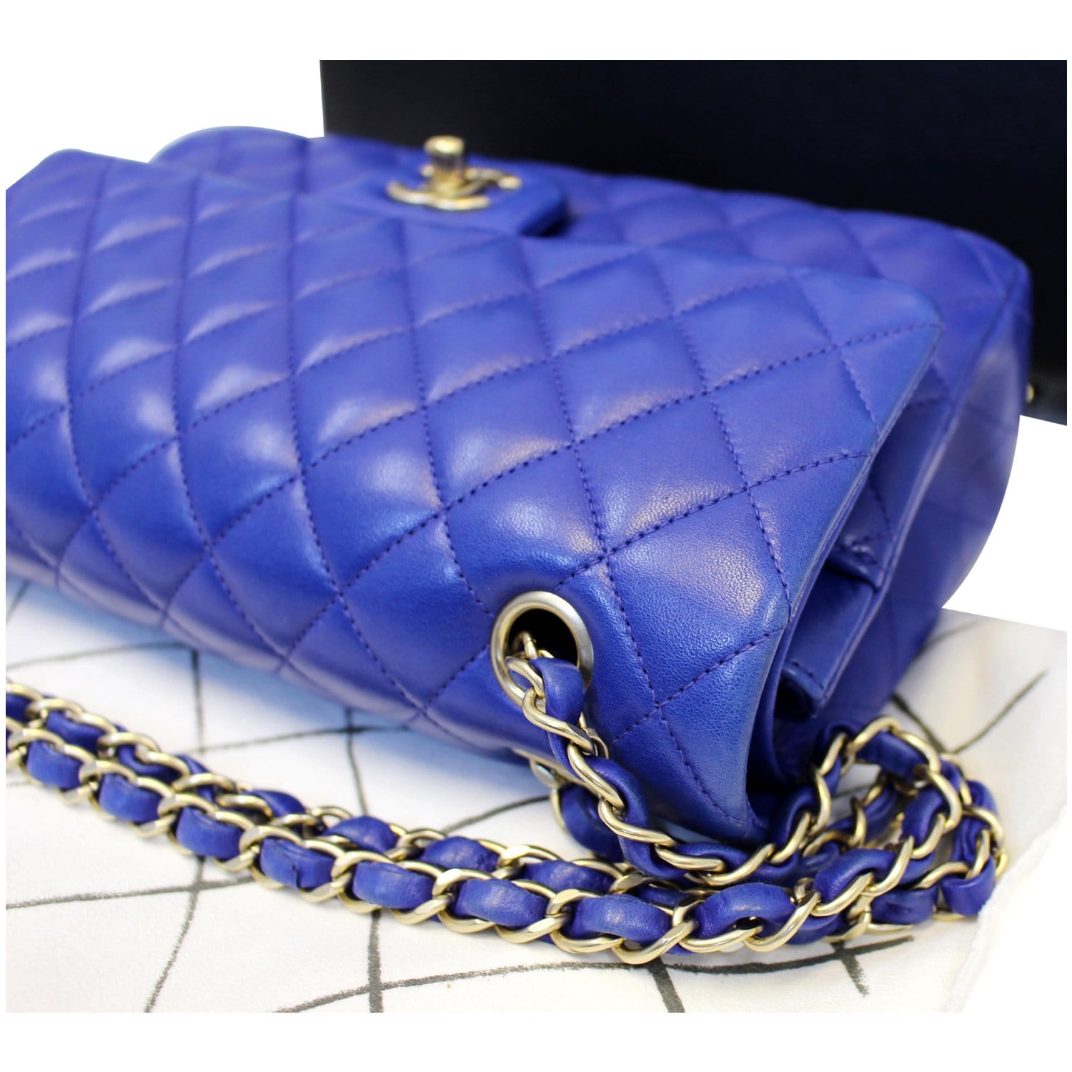 Chanel Classic Small Double Flap Bag - Blue Shoulder Bags, Handbags -  CHA908244
