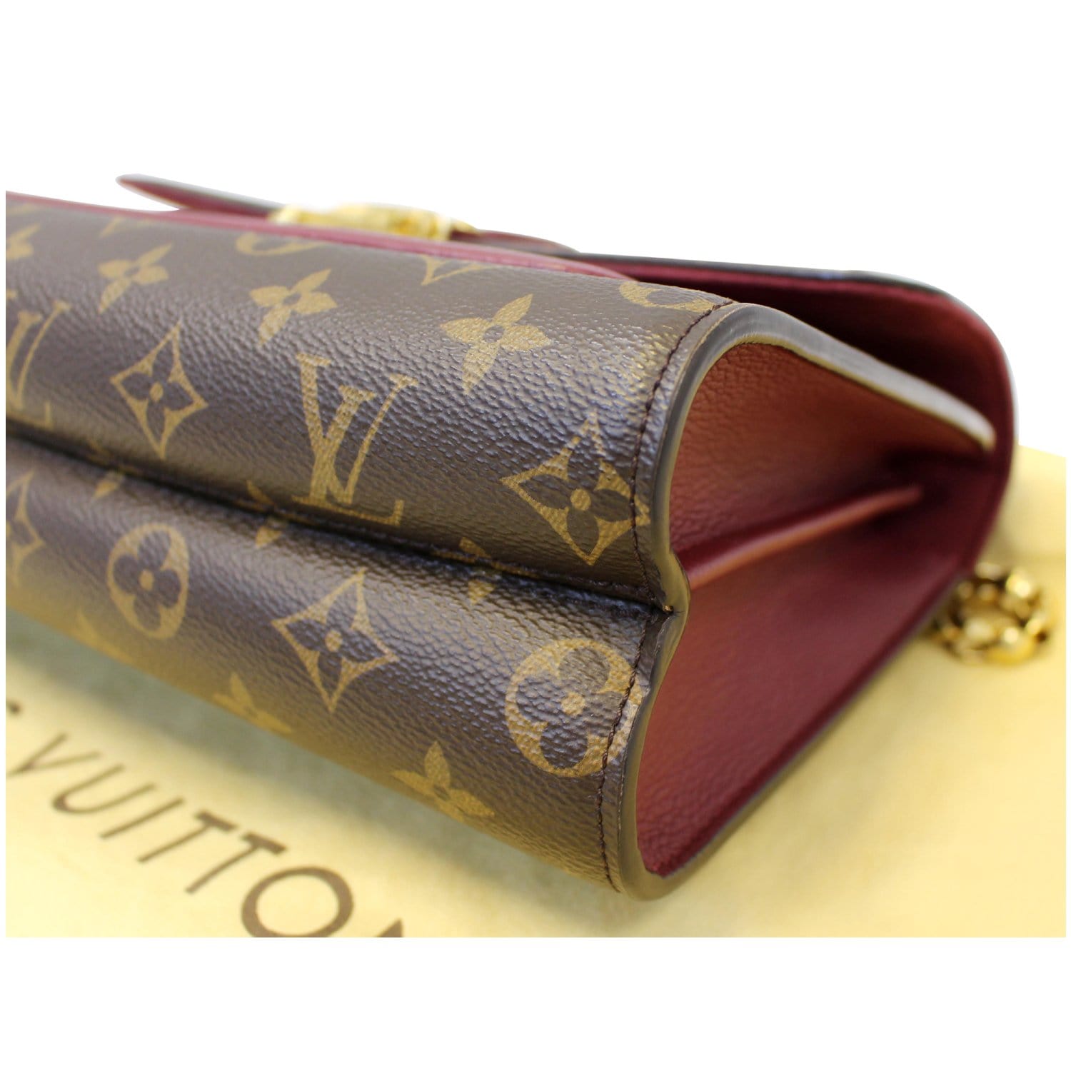 Louis Vuitton Brown, Pattern Print Monogram Victoire Shoulder Chain Bag PM