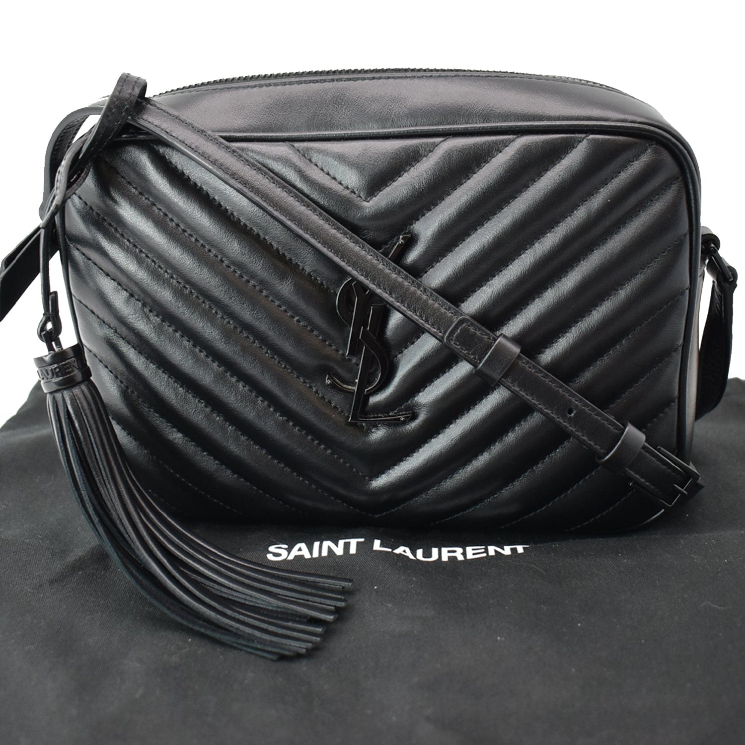 Yves Saint Laurent Lou Chevron Leather Camera Crossbody Bag