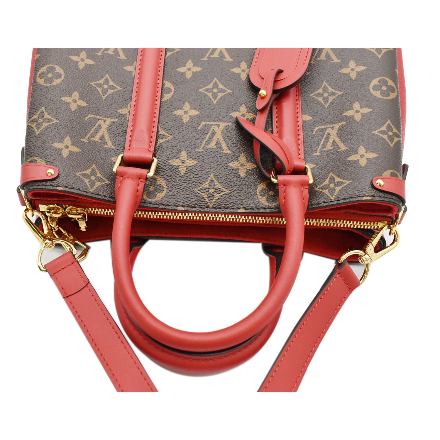 Louis Vuitton Soufflot Tote Monogram Canvas with Leather BB at 1stDibs