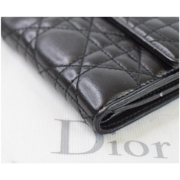 Christian Dior Cannage Lady Dior Leather seams Wallet