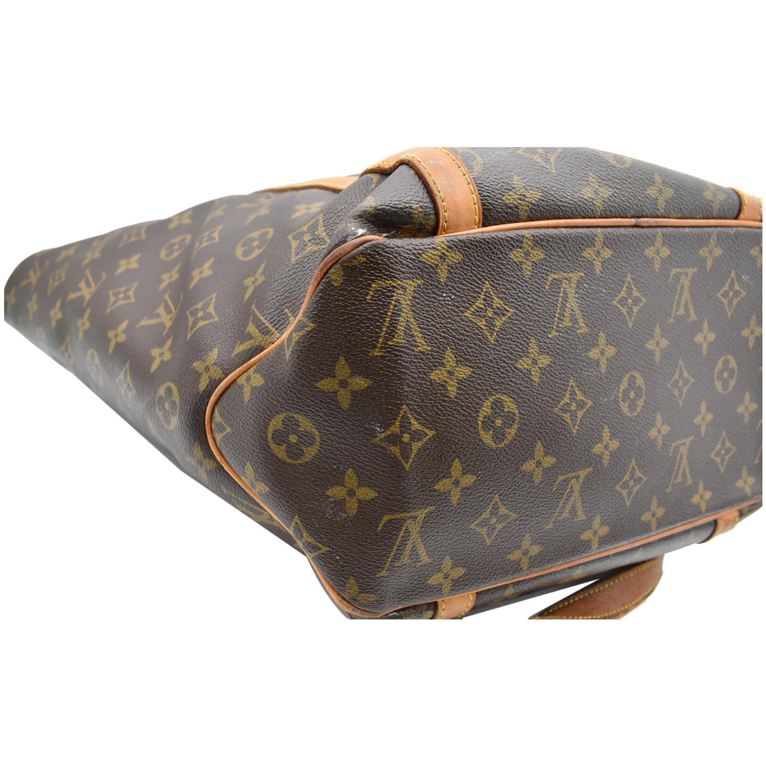 Authenticated Used Louis Vuitton Tote Bag Cite MM Brown Beige Monogram  M51181 Canvas Nume Leather FL0032 LOUIS VUITTON Square 