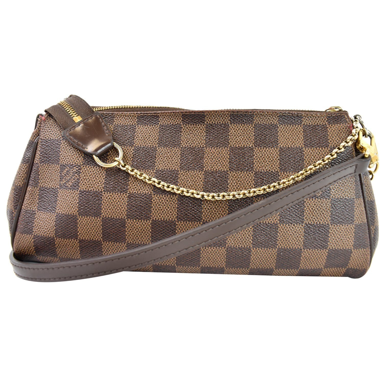 Louis Vuitton Damier Ebene Eva Pochette W/ Strap - Brown Crossbody Bags,  Handbags - LOU619306