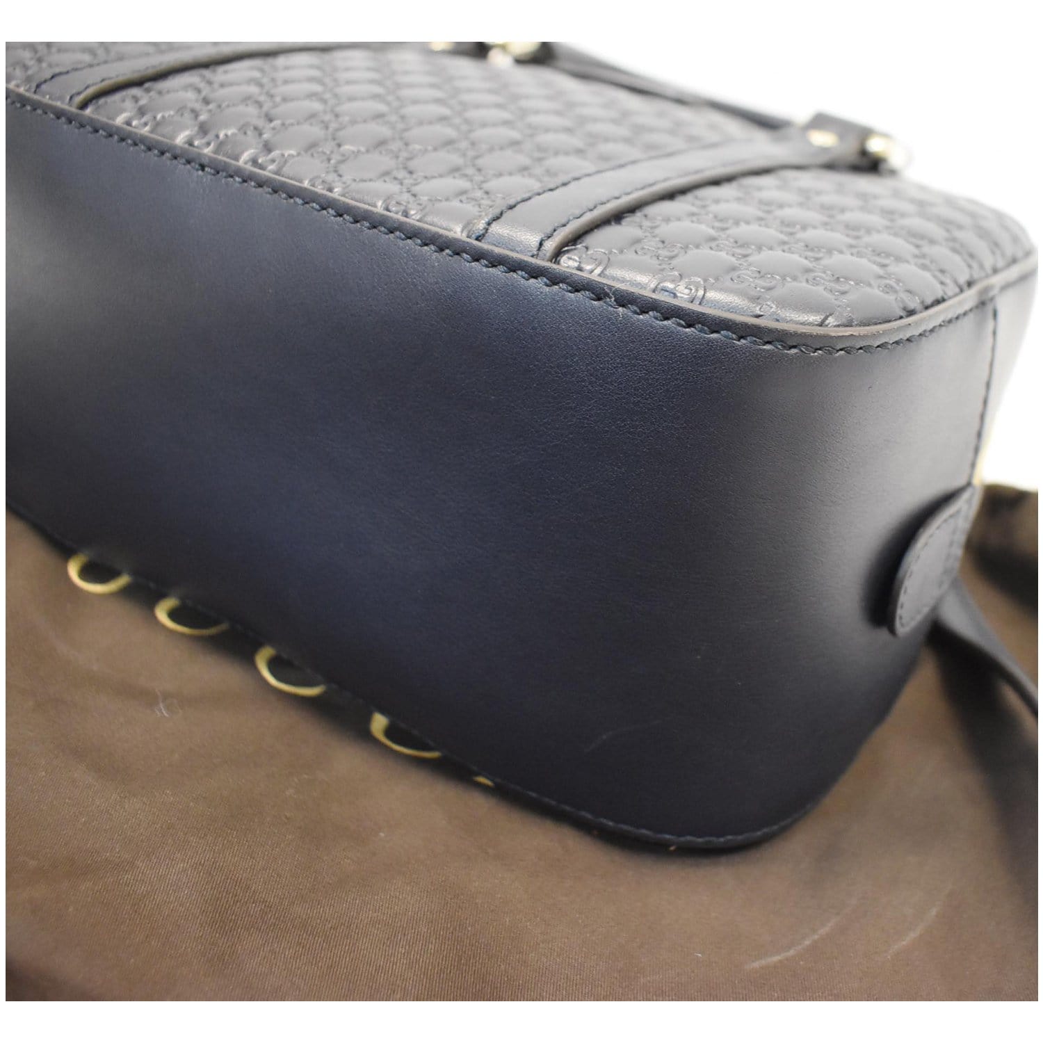 Gucci 449654 Microguccissima Leather Mini Dome Satchel Bag in Blue