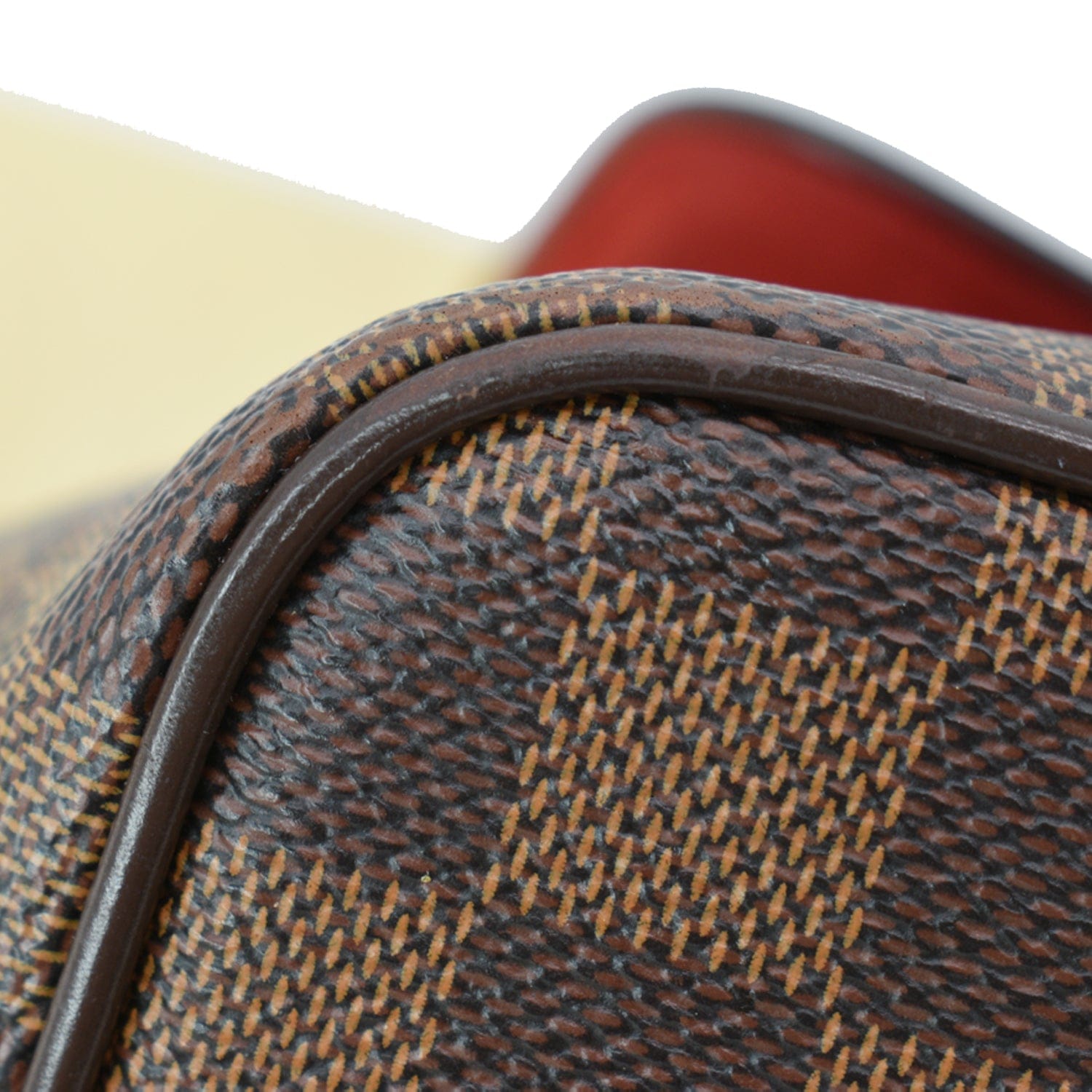 Bergamo cloth handbag Louis Vuitton Brown in Cloth - 14081053
