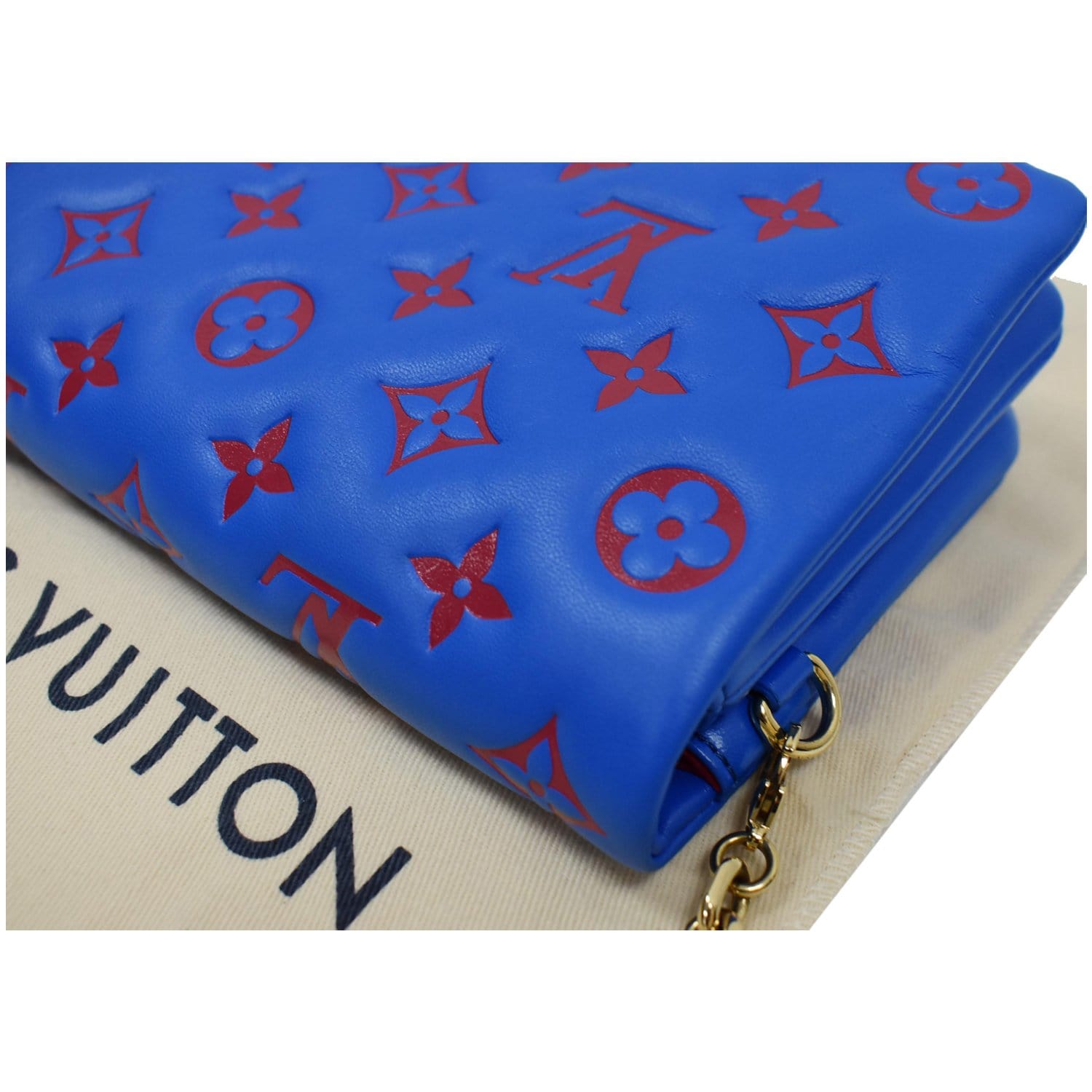 Louis Vuitton Coussin Pochette Monogram Embossed Lambskin Blue 2196904