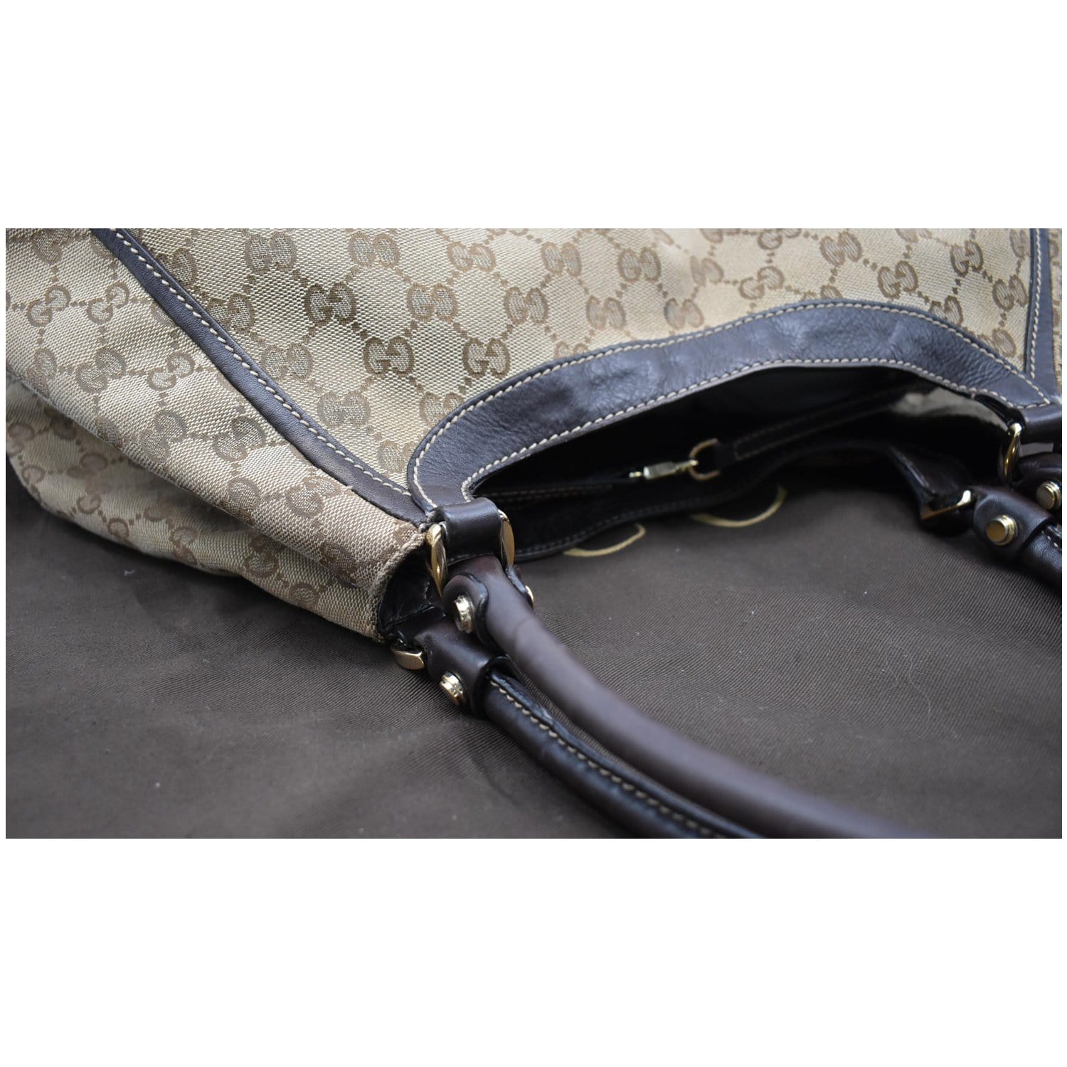 Gucci GG Canvas Abbey D-Ring Hobo - Black Hobos, Handbags