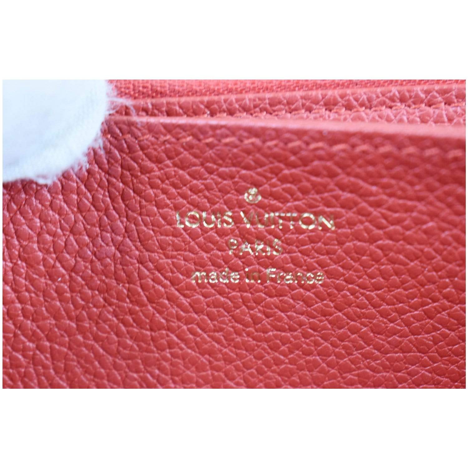 LOUIS VUITTON Zippy Wallet Long Monogram Empreinte Leather Red