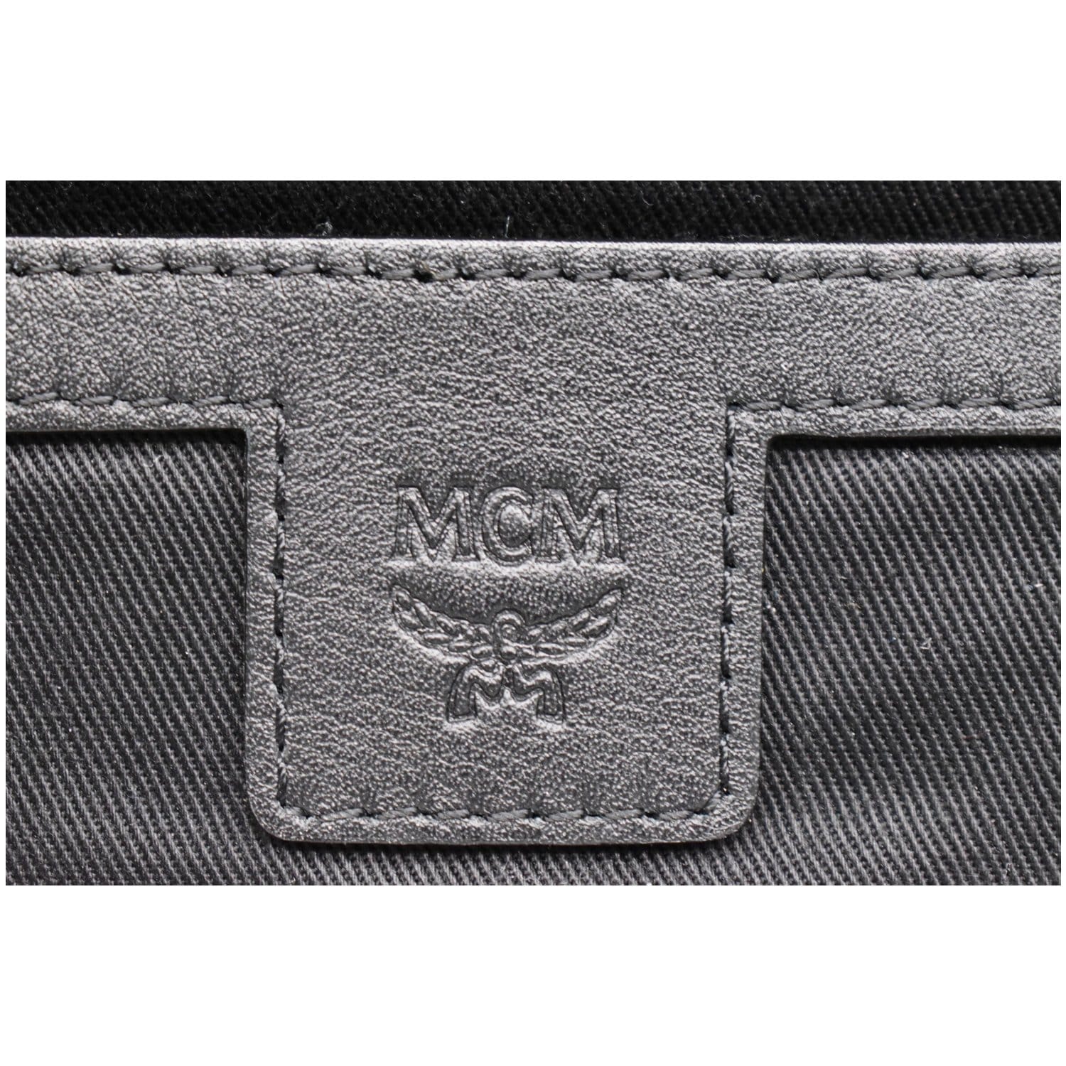 Authentic Mcm Monogram Coated Visetos Messenger Crossbody Metallic Bag