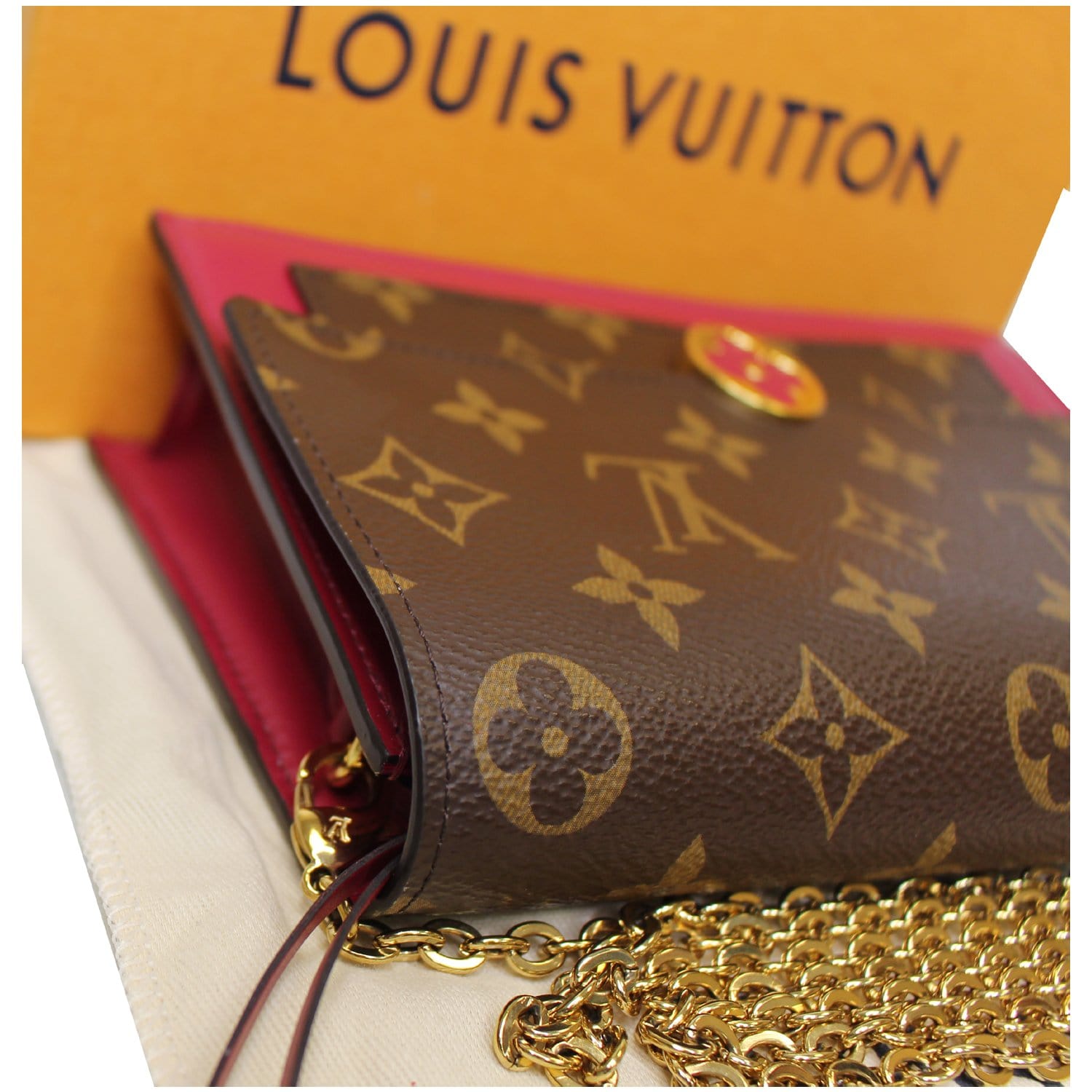 Louis Vuitton Flore Chain Wallet Monogram Canvas at 1stDibs