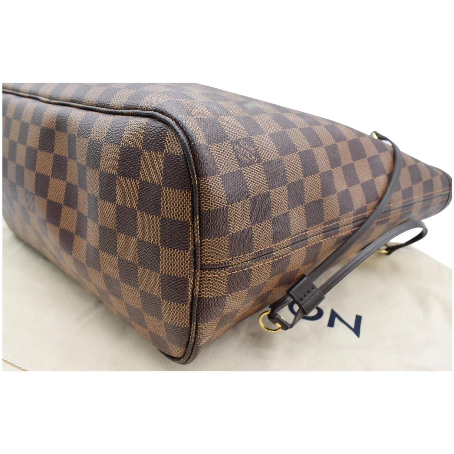 Neverfull leather tote Louis Vuitton Brown in Leather - 37974798