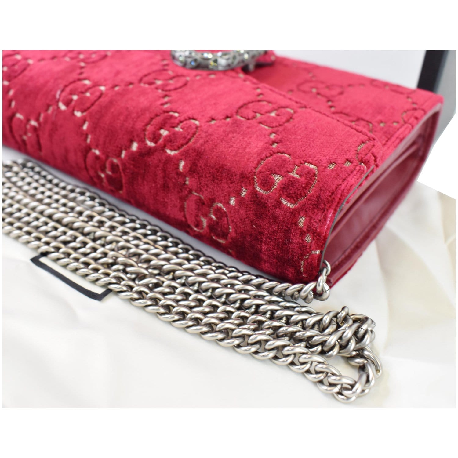 Gucci Dionysus Red Velvet Wallet on Chain