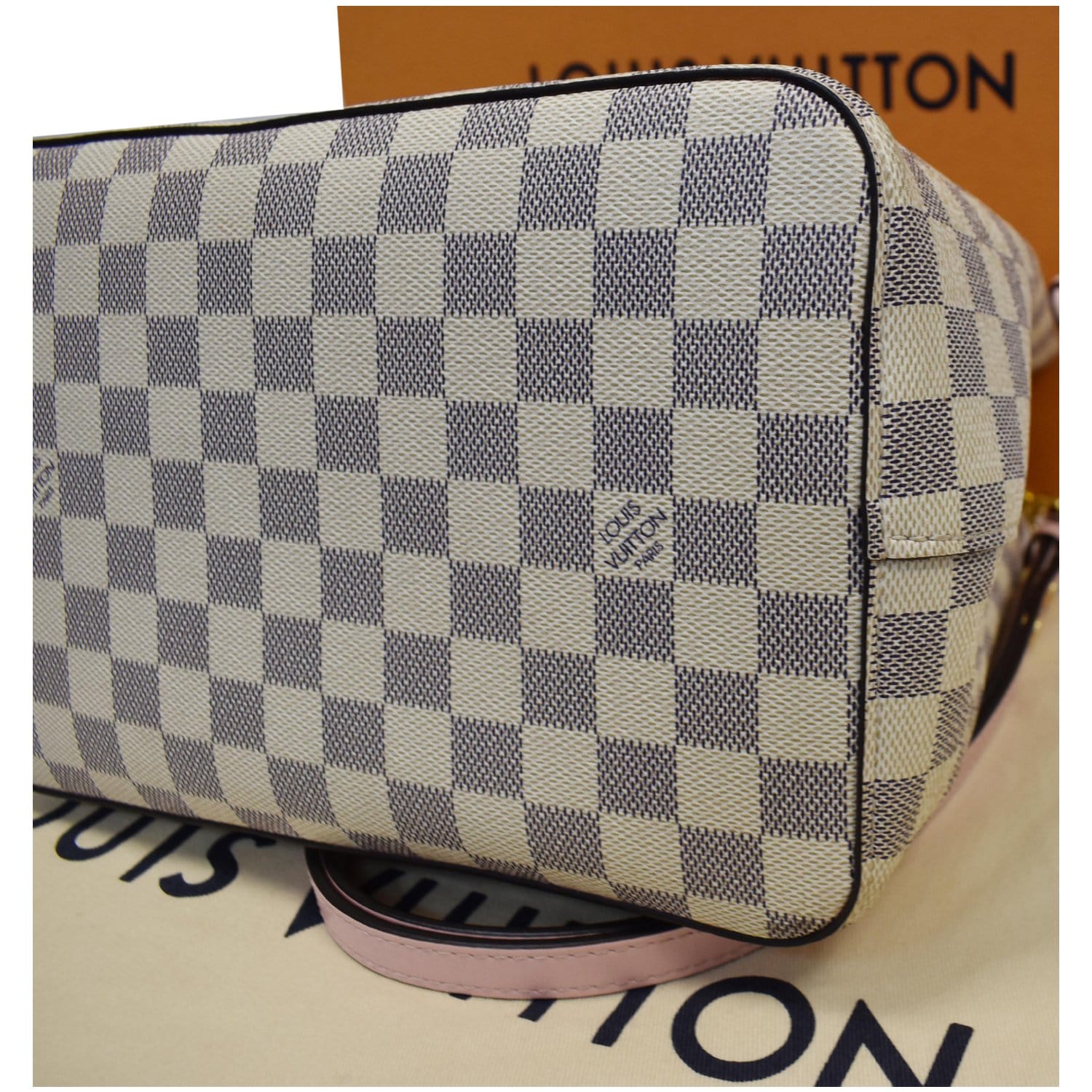 Louis Vuitton Neonoe BB Damier Azur/Pink in Coated Canvas/Leather