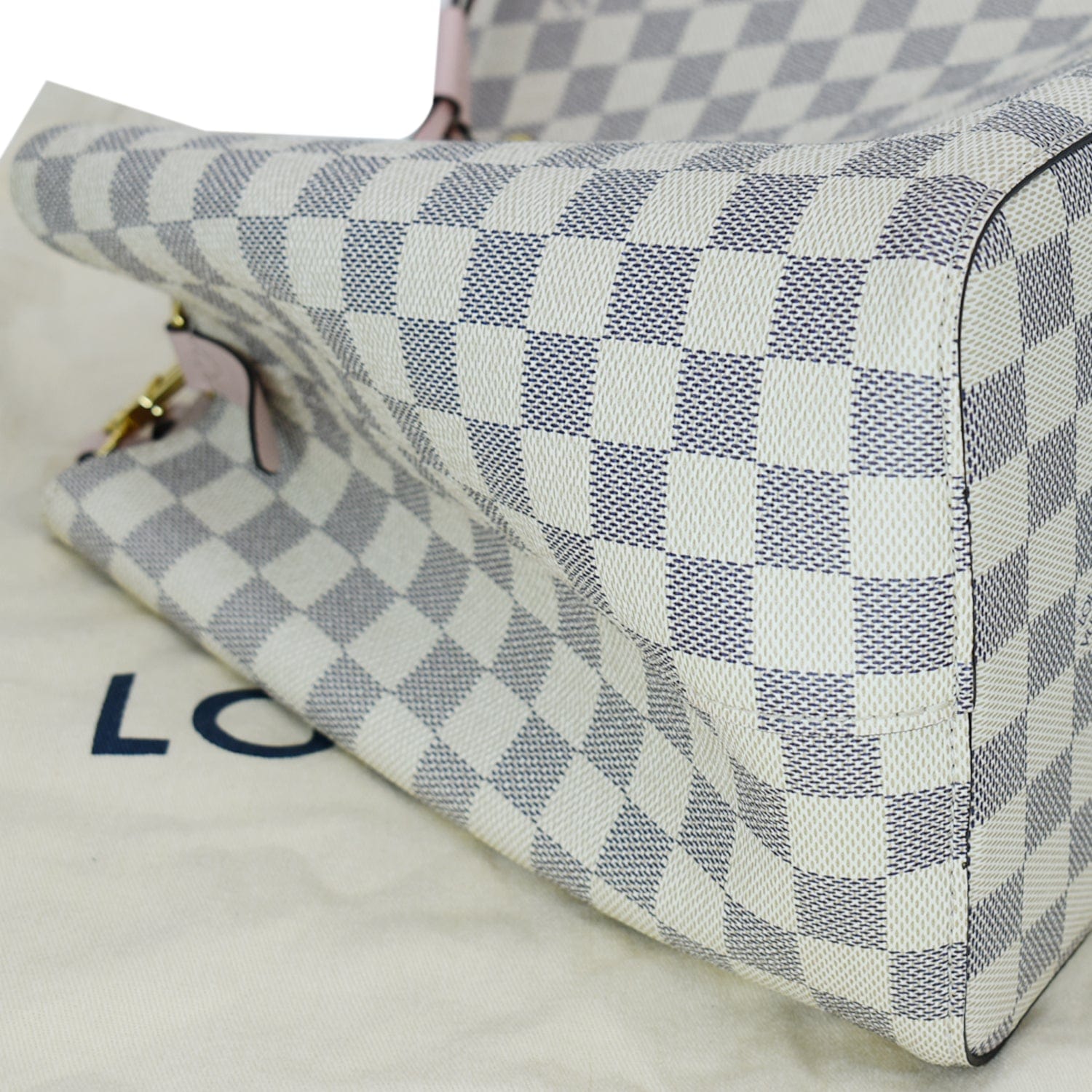 Louis Vuitton Neonoe Shoulder Bag Damier Azur White Eau de Rose