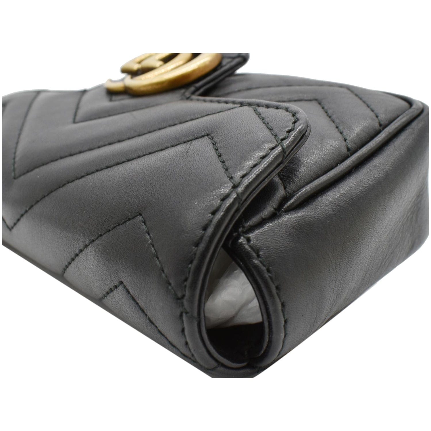 GG Matelassé mini bag in black leather