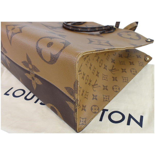 LOUIS VUITTON Onthego GM Reverse Monogram Giant Canvas Shoulder Bag Brown