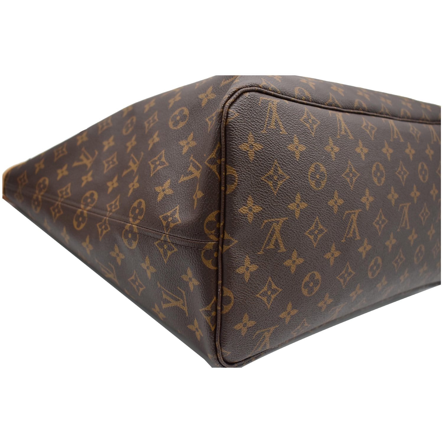 Neverfull cloth tote Louis Vuitton Brown in Cloth - 31767000
