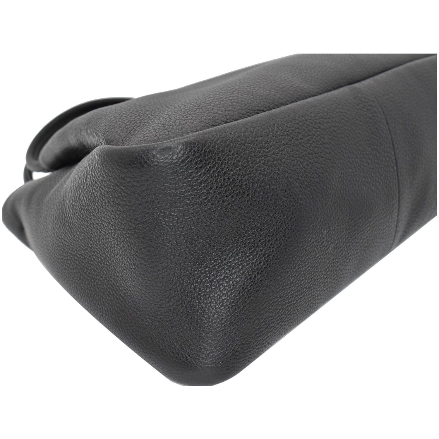 PRADA Flou Leather Shoulder Bag Grey